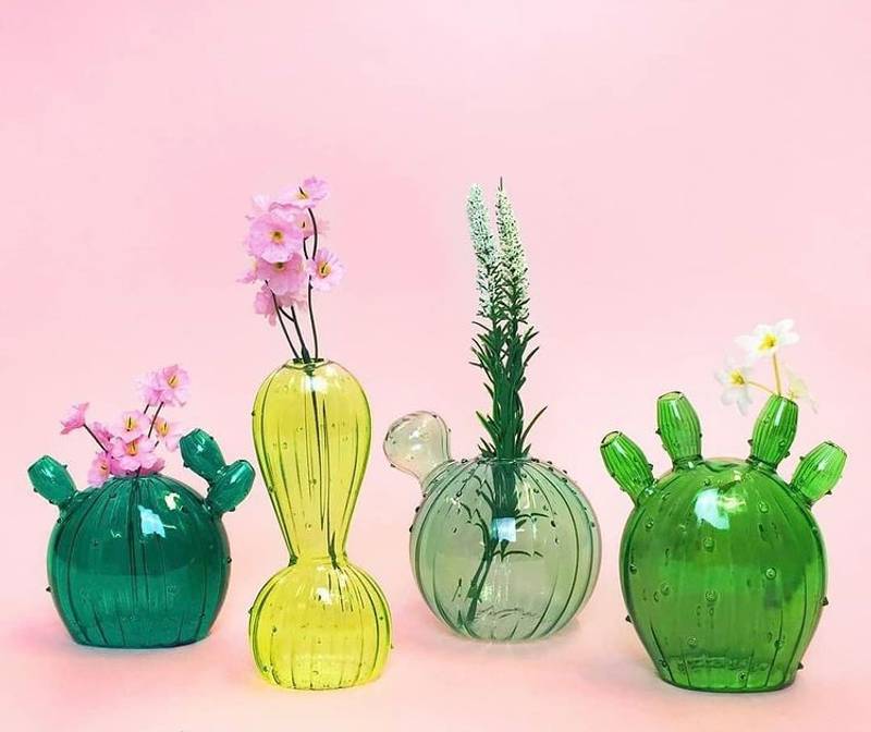 Cactus vase light green
