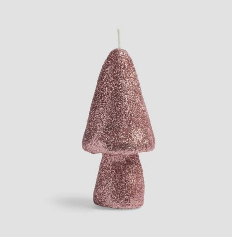 Mushroom candle pink 