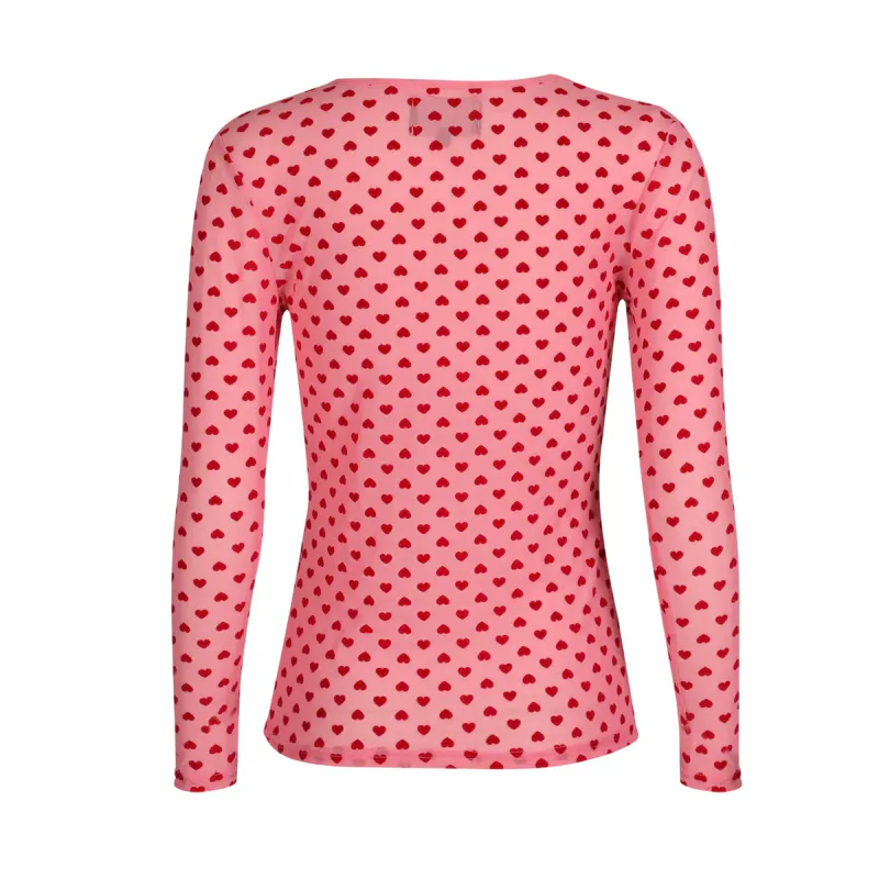 Mesh pink heart 
