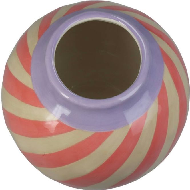 Hovedbilde Vase Stripe Pink 16x16x16cm