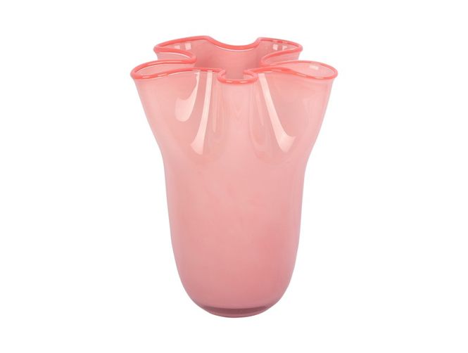 Hovedbilde Vase ruffles stor rosa oransj