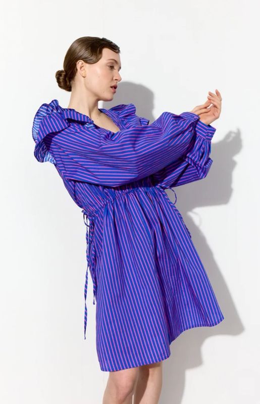 Lucinda dress navy stripe