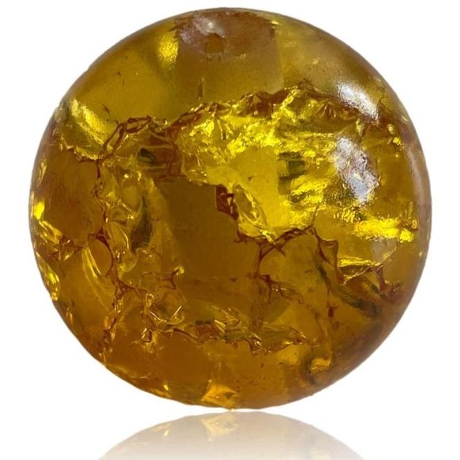 Hovedbilde Broken gul glass kule 3 cm