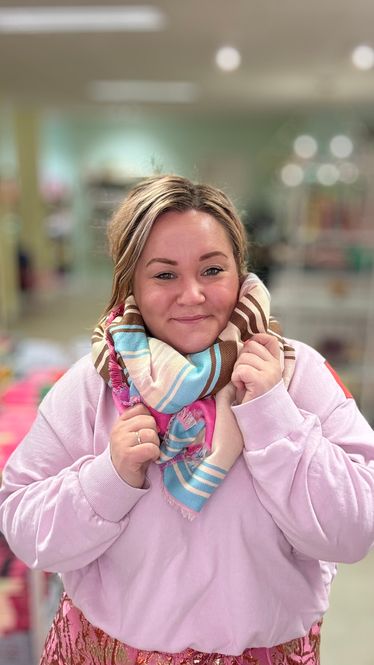 Hovedbilde Hygge rosabris skjerf 