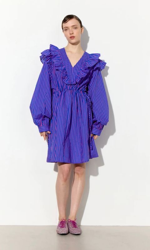 Lucinda dress navy stripe