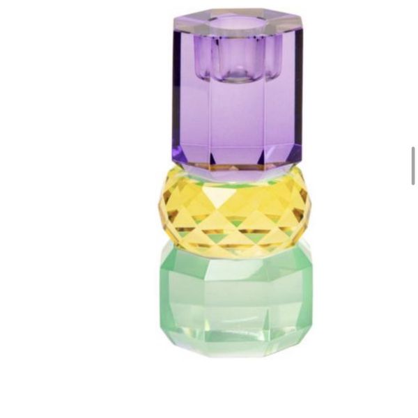 Hovedbilde Krystall lysestake mint yellow violet
