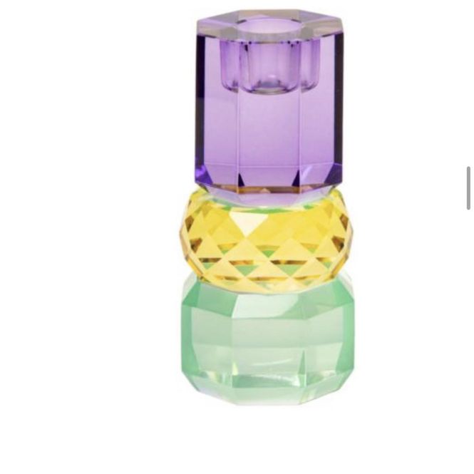 Hovedbilde Krystall lysestake mint yellow violet