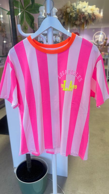 rose pink stripe shirt