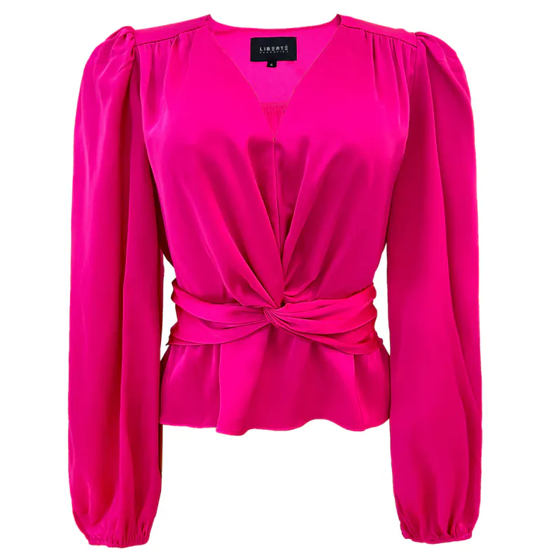 Tiki blouse pink