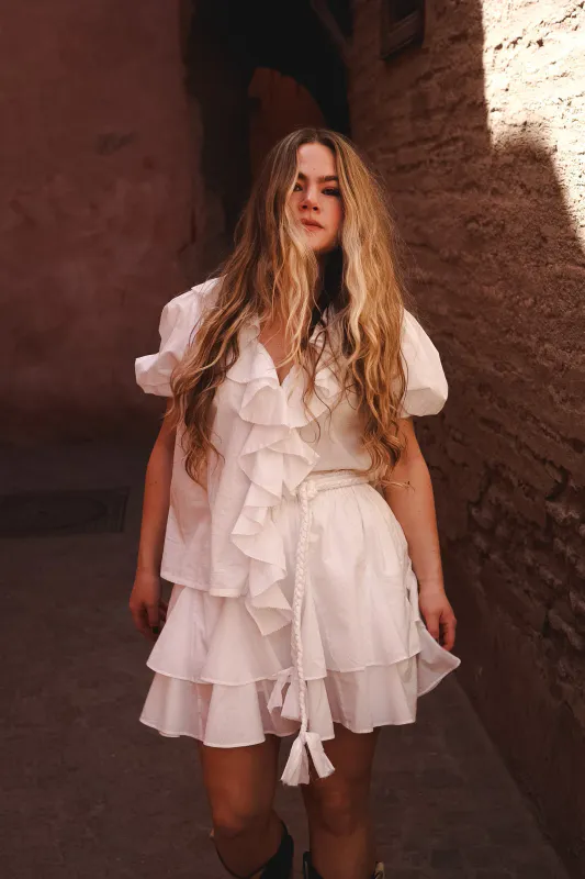 Frill Blouse - White