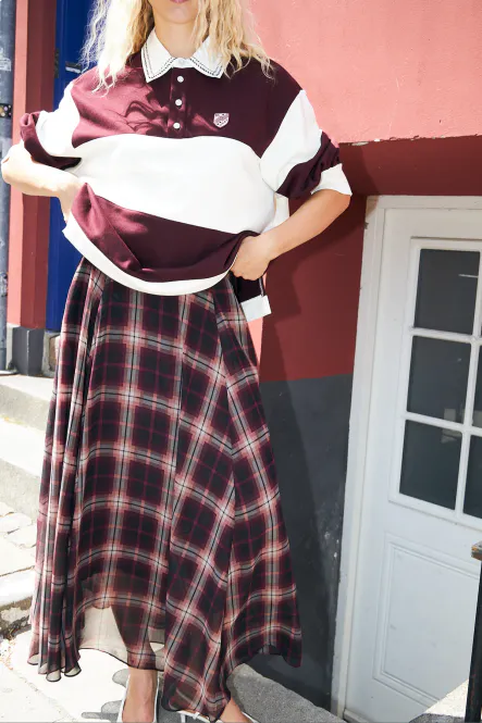Hovedbilde Odellecras Skirt - Bordeaux Check